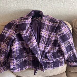 Chepe Italy Women’s Plaid Cropped Jacket